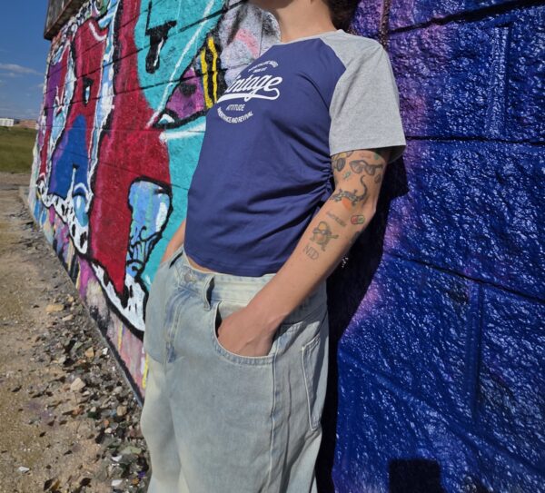 Camiseta Azul vintage - Imagen 7