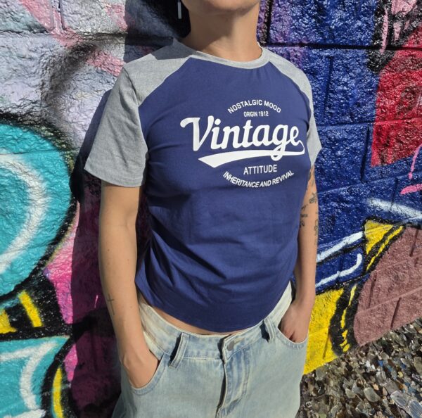 Camiseta Azul vintage - Imagen 5