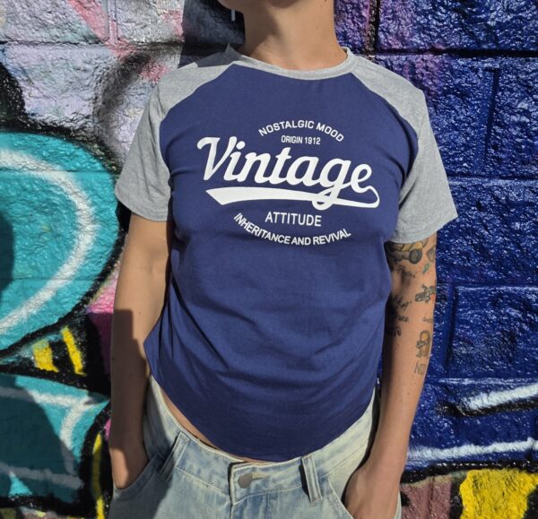 Camiseta Azul vintage