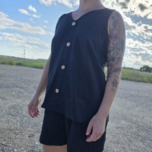 Conjunto de lino negro