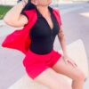 Conjunto chaleco y pantalon rojo - Imagen 4