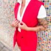 Conjunto chaleco y pantalon rojo - Imagen 2