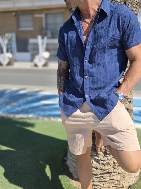 Conjunto azul y beige - Imagen 3